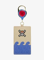 Loungefly One Piece Jolly Roger Waves Retractable Lanyard - BoxLunch Exclusive