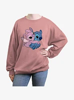 Disney Lilo & Stitch Angel Hug Girls Oversized Sweatshirt