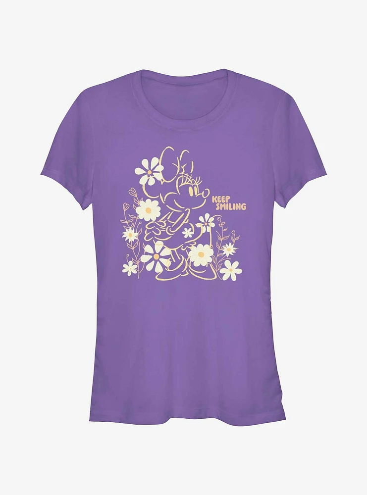 Disney Minnie Mouse Keep Smiling Girls T-Shirt