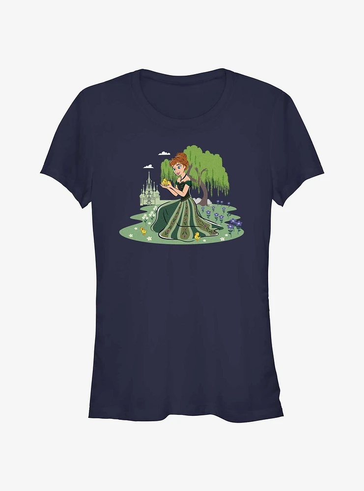 Disney Frozen Anna With Ducks Girls T-Shirt