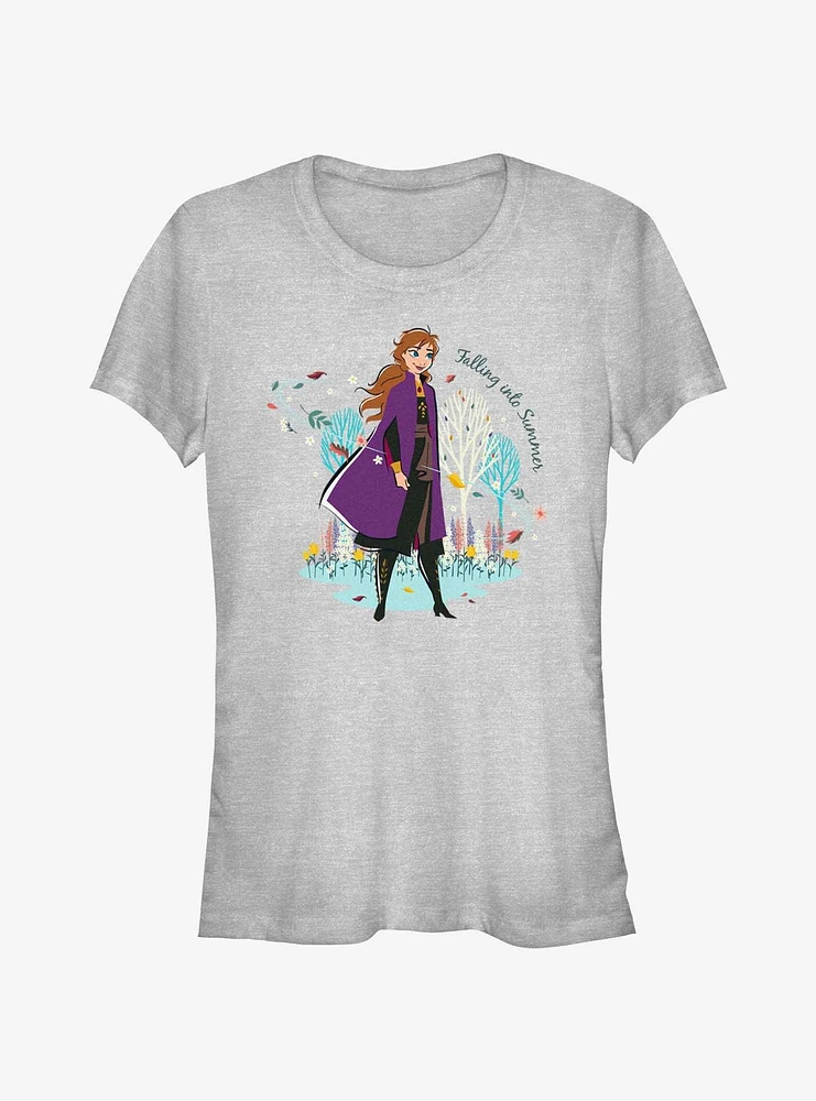 Disney Frozen 2 Anna Falling Into Summer Girls T-Shirt