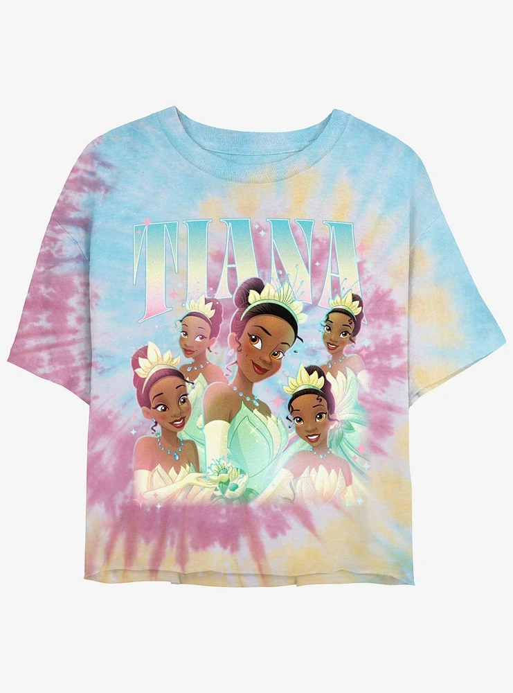 Disney the Princess and Frog Tiana Portrait Girls Tie-Dye Crop T-Shirt