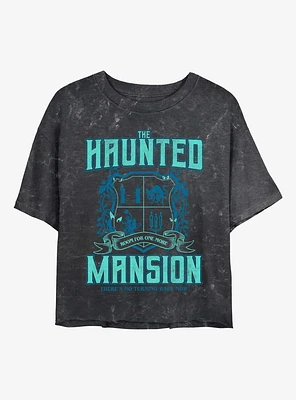 Haunted Mansion Collegiate Mineral Wash Girls Crop T-Shirt