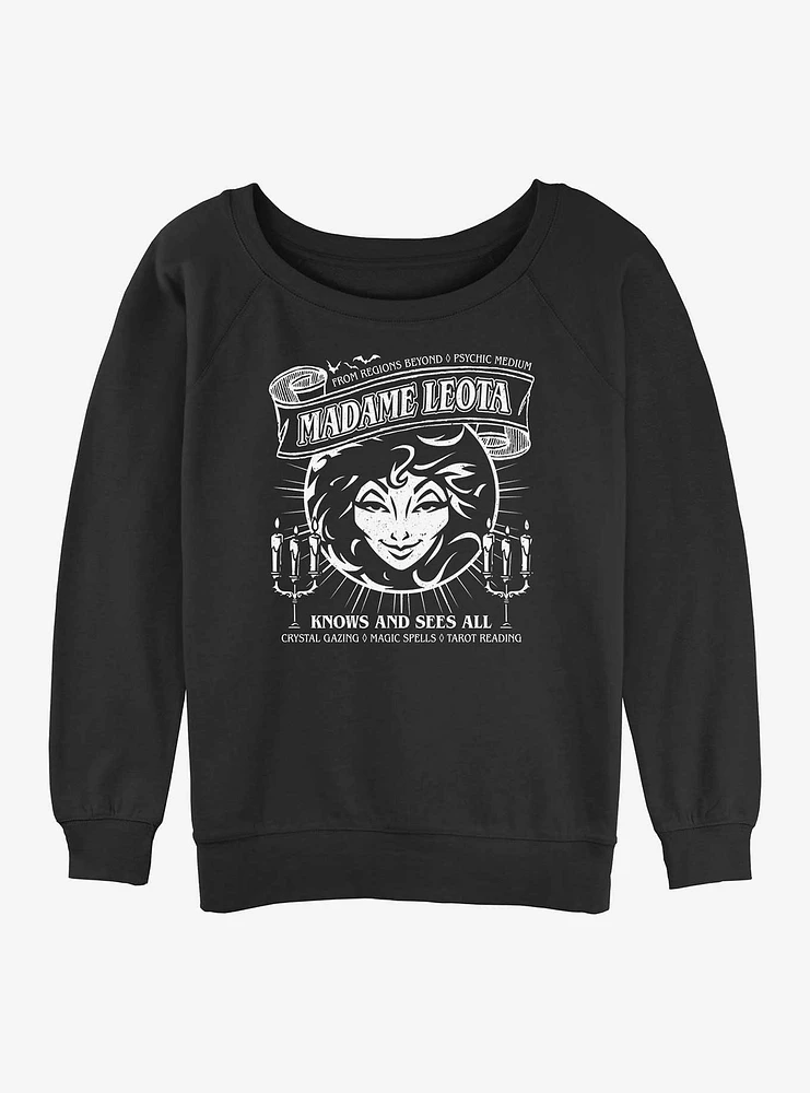 Haunted Mansion Madame Leota Knows All Girls Slouchy Sweatshirt