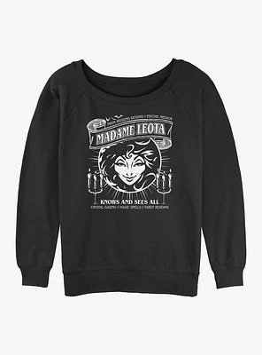 Haunted Mansion Madame Leota Knows All Girls Slouchy Sweatshirt