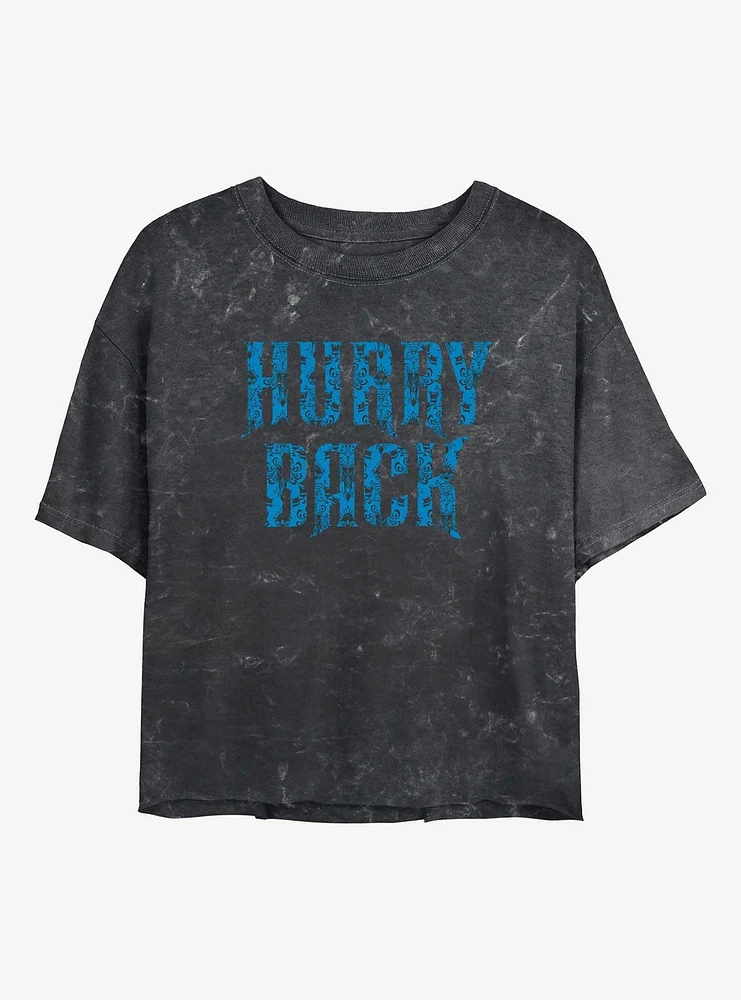 Haunted Mansion Hurry Back Mineral Wash Girls Crop T-Shirt