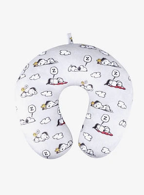 FUL Peanuts Snoopy and Woodstock Clouds Travel Neck Pillow