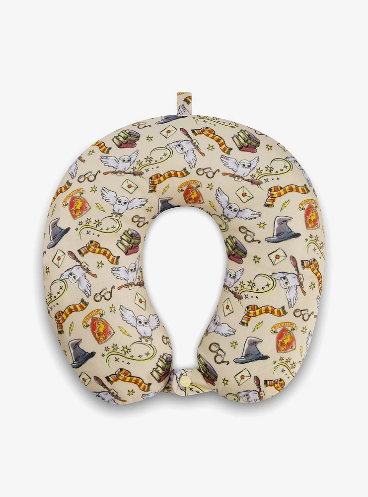 FUL Harry Potter All Over Print Travel Neck Pillow