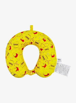 FUL Disney Winnie The Pooh Honey All Over Print Travel Neck Pillow