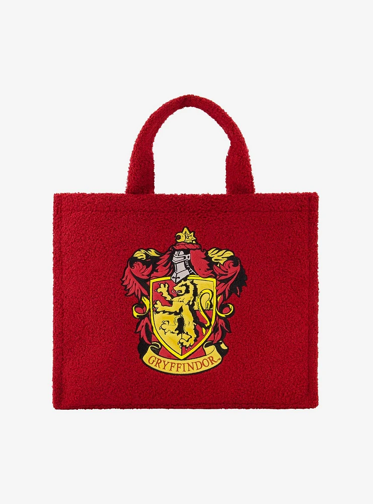 FUL Harry Potter Gryffindor Crest Sherpa Travel Tote with Trolley Strap