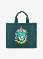 FUL Harry Potter Slytherin Crest Sherpa Travel Tote with Trolley Strap