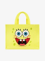 FUL SpongeBob SquarePants Yellow Travel Sherpa Tote with Trolley Strap