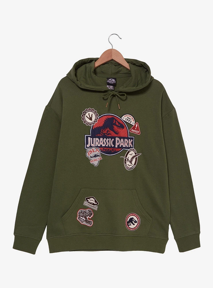 Jurassic Park Logo Patch Hoodie — BoxLunch Exclusive