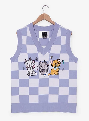 Disney The Aristocats Kittens Checkered Women's Sweater Vest - BoxLunch Exclusive
