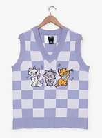 Disney The Aristocats Kittens Checkered Women's Sweater Vest - BoxLunch Exclusive