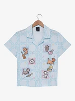Disney The Aristocats Kittens & Instruments Woven Women's Cropped Button-Up - BoxLunch Exclusive