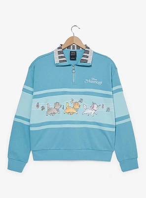 Disney The Aristocats Piano Quarter Zip Women's Crewneck — BoxLunch Exclusive