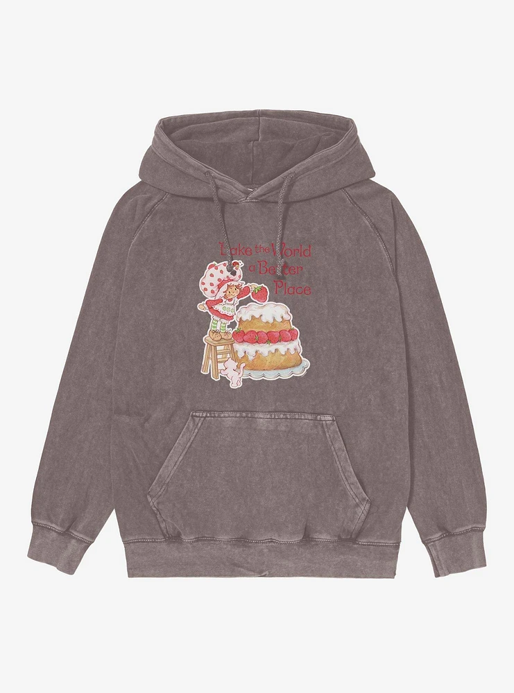 Strawberry Shortcake Bake The World A Better Mineral Wash Hoodie