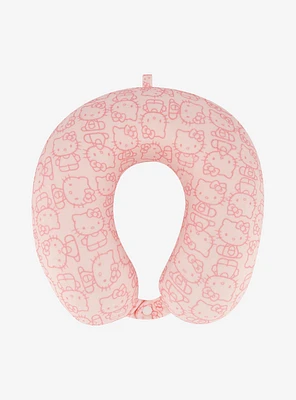 FUL Hello Kitty All Over Print Travel Neck Pillow Pink