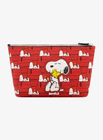 FUL Peanuts Snoopy & Woodstock Red Trapezoid Cosmetic Bag