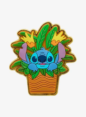 Loungefly Disney Lilo & Stitch Plant Stitch Enamel Pin - BoxLunch Exclusive