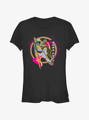 Star Wars Vaporwave Boba Fett Girls T-Shirt