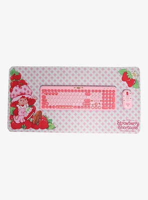 Strawberry Shortcake Pink Keyboard and Desk Mat Set