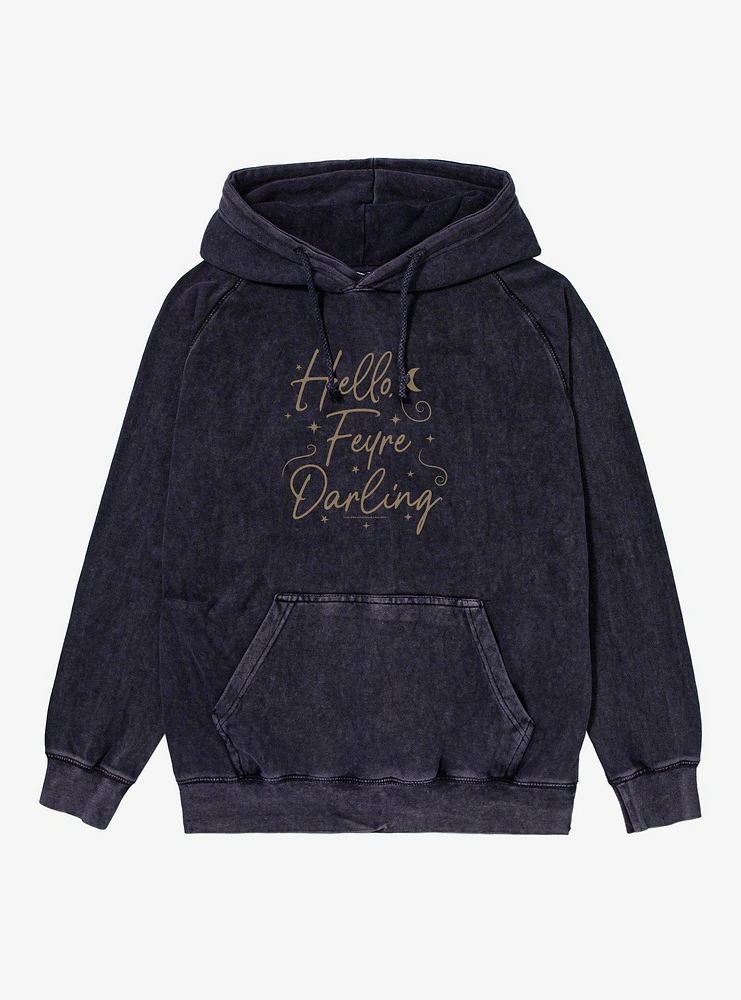 A Court Of Thorns And Roses Hello Feyre Darling Mineral Wash Hoodie