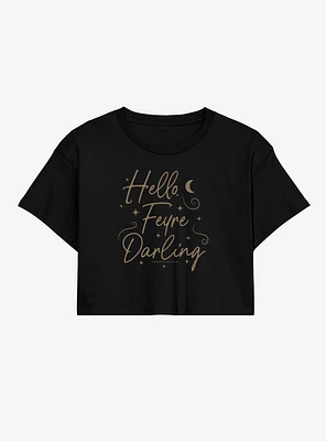 A Court Of Thorns And Roses Hello Feyre Darling Girls Crop T-Shirt