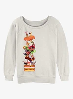 Bob's Burgers Stack Painting Girls Slouchy Sweatshirt