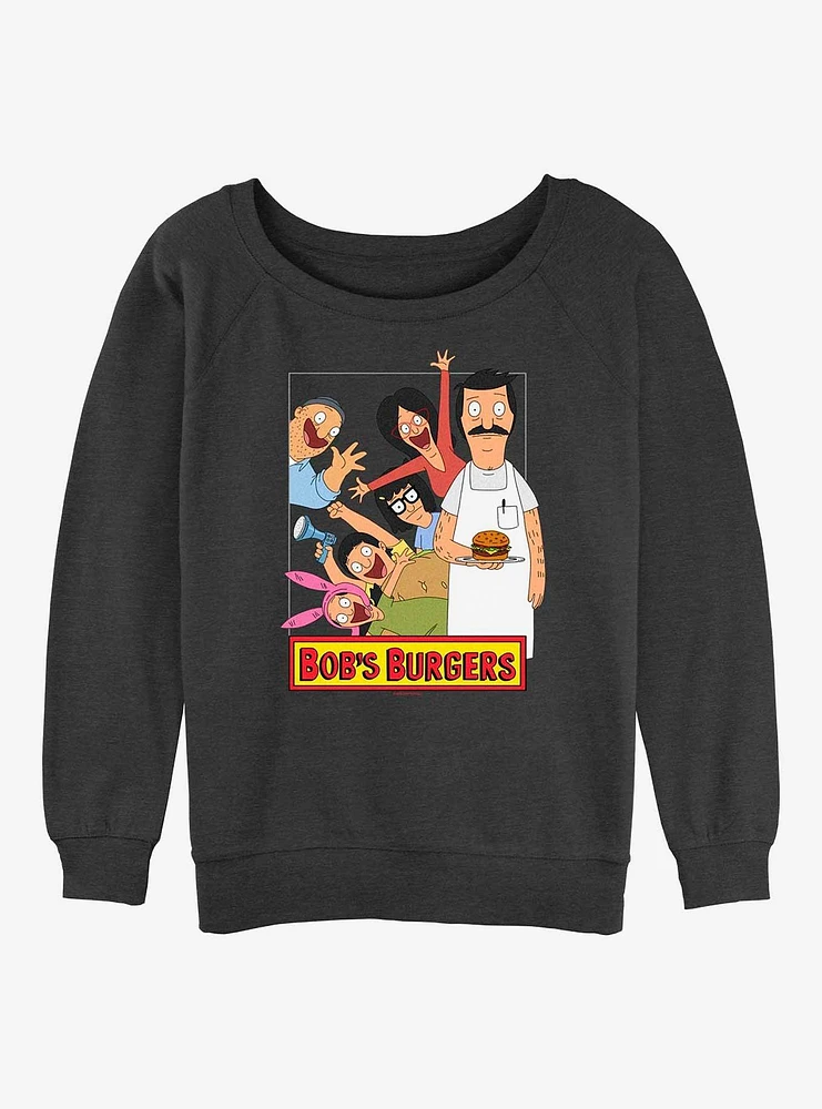 Bob's Burgers Group Up Girls Slouchy Sweatshirt