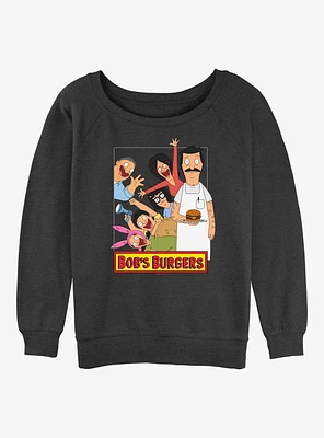 Bob's Burgers Group Up Girls Slouchy Sweatshirt