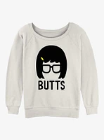 Bob's Burgers Butts Girls Slouchy Sweatshirt