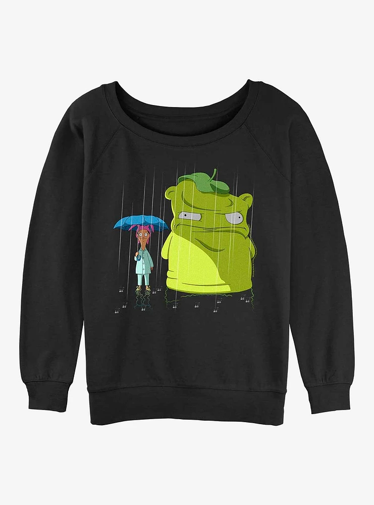 Bob's Burgers Kuchi Kopi-Ro Girls Slouchy Sweatshirt