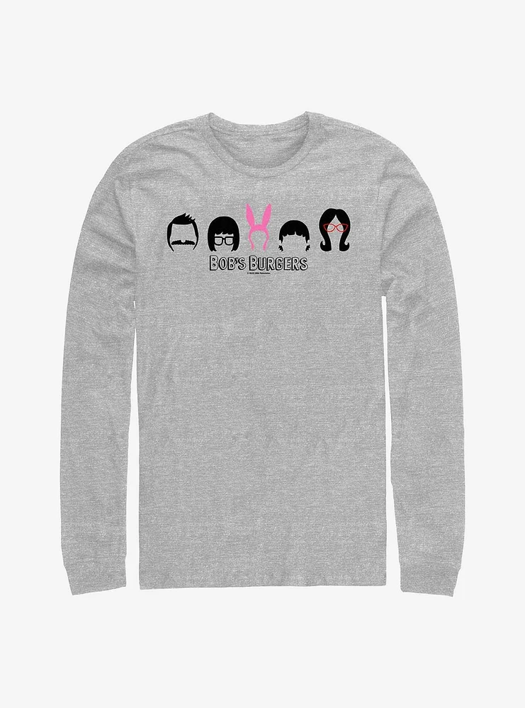 Bob's Burgers Hair Lineup Long-Sleeve T-Shirt