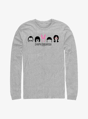 Bob's Burgers Hair Lineup Long-Sleeve T-Shirt