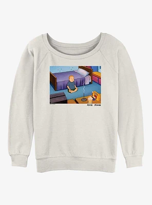 King of the Hill Bobby Meditating Girls Slouchy Sweatshirt