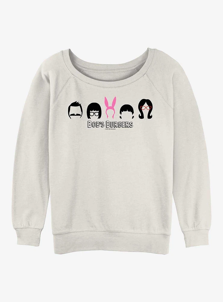 Bob's Burgers Hair Lineup Girls Slouchy Sweatshirt