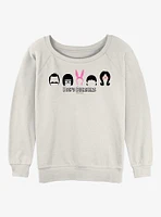 Bob's Burgers Hair Lineup Girls Slouchy Sweatshirt