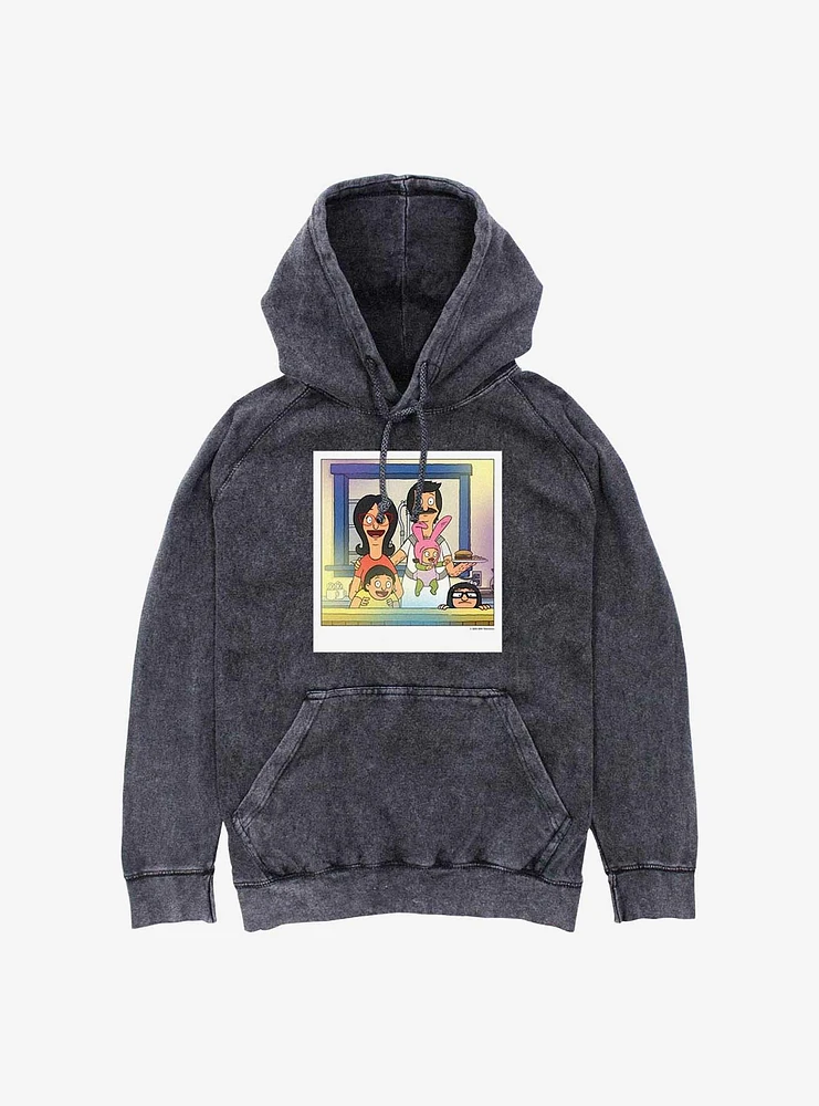 Bob's Burgers Belcher Polaroid Mineral Wash Hoodie