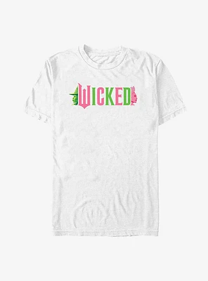 Wicked Elphaba and Glinda Silhouettes Logo Big & Tall T-Shirt