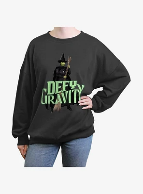 Wicked Elphaba Defy Gravity Girls Oversized Sweatshirt