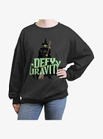 Wicked Elphaba Defy Gravity Girls Oversized Sweatshirt