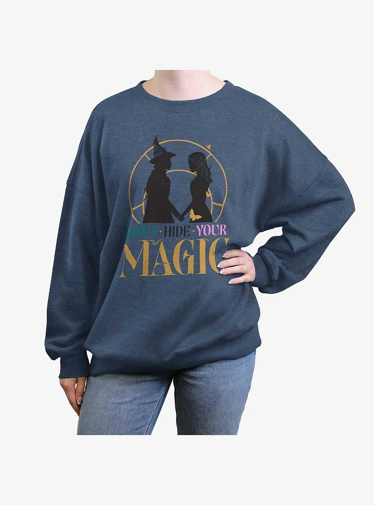 Wicked Elphaba & Glinda Don't Hide Your Magic Girls Oversized Sweatshirt