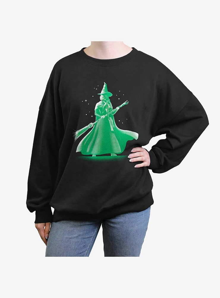 Wicked Elphaba Witch Girls Oversized Sweatshirt