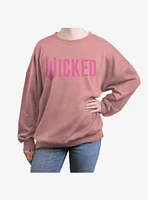 Wicked Simply Pink Logo Girls Oversized Sweatshirt