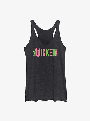 Wicked Elphaba and Glinda Silhouettes Logo Girls Tank