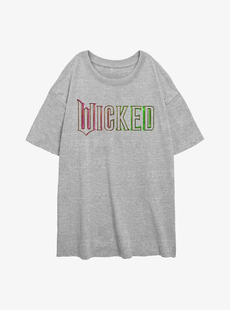 Wicked Green Logo Girls Oversized T-Shirt