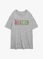 Wicked Green Logo Girls Oversized T-Shirt