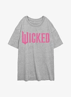 Wicked Simply Pink Logo Girls Oversized T-Shirt